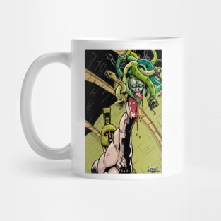 Perseus holds the head of Medusa aloft Mug